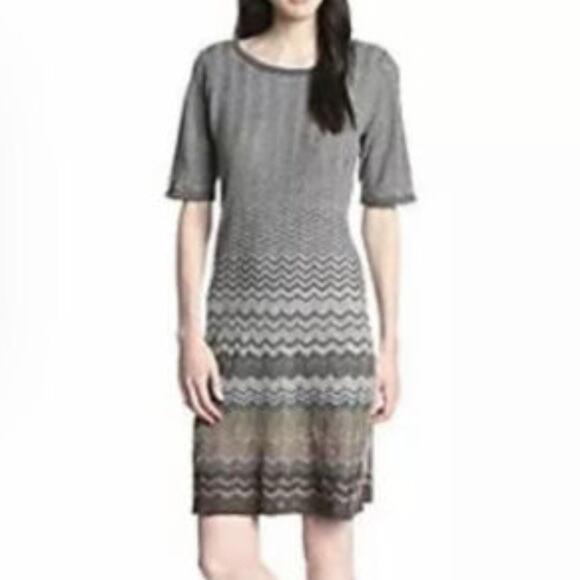 Pendleton Mission Stripe 100% Merino Wool Short Sleeves Knit Sweater Dress M - Picture 4 of 13